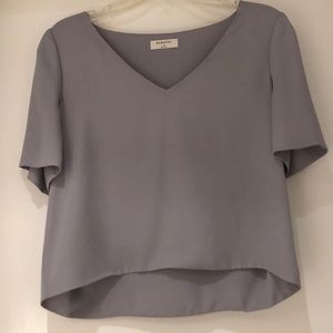 Babaton dusty purple v neck top